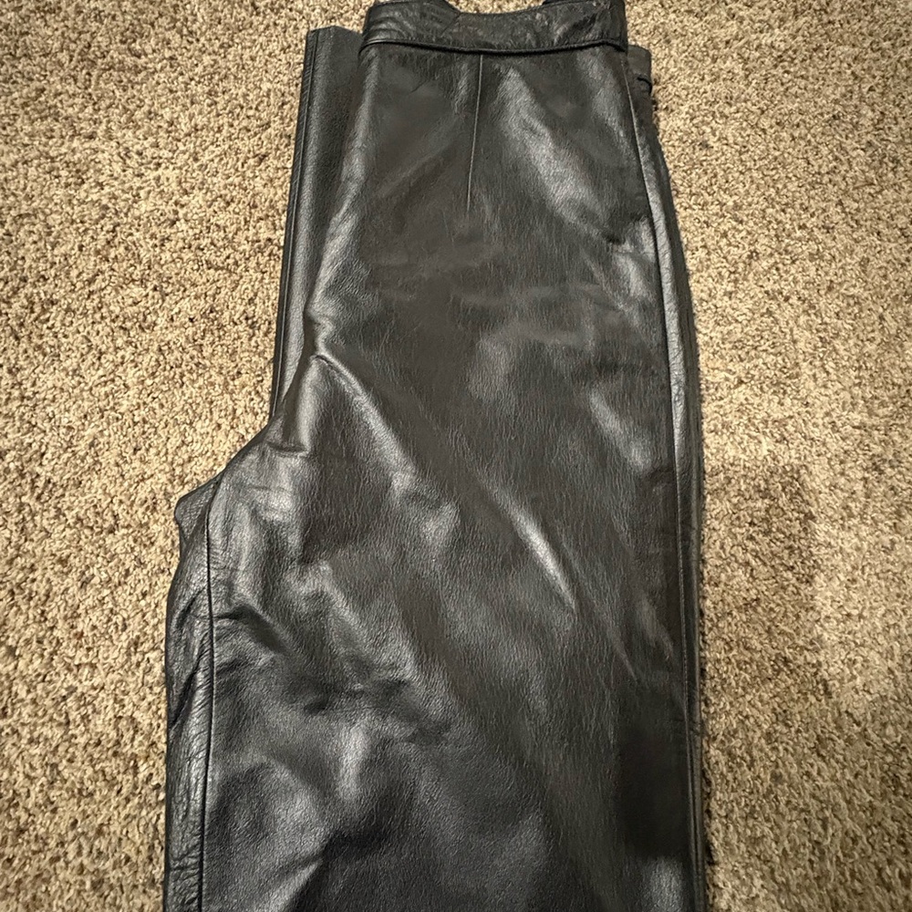 Elegant Black black super soft leather pants apostrophe sz 4